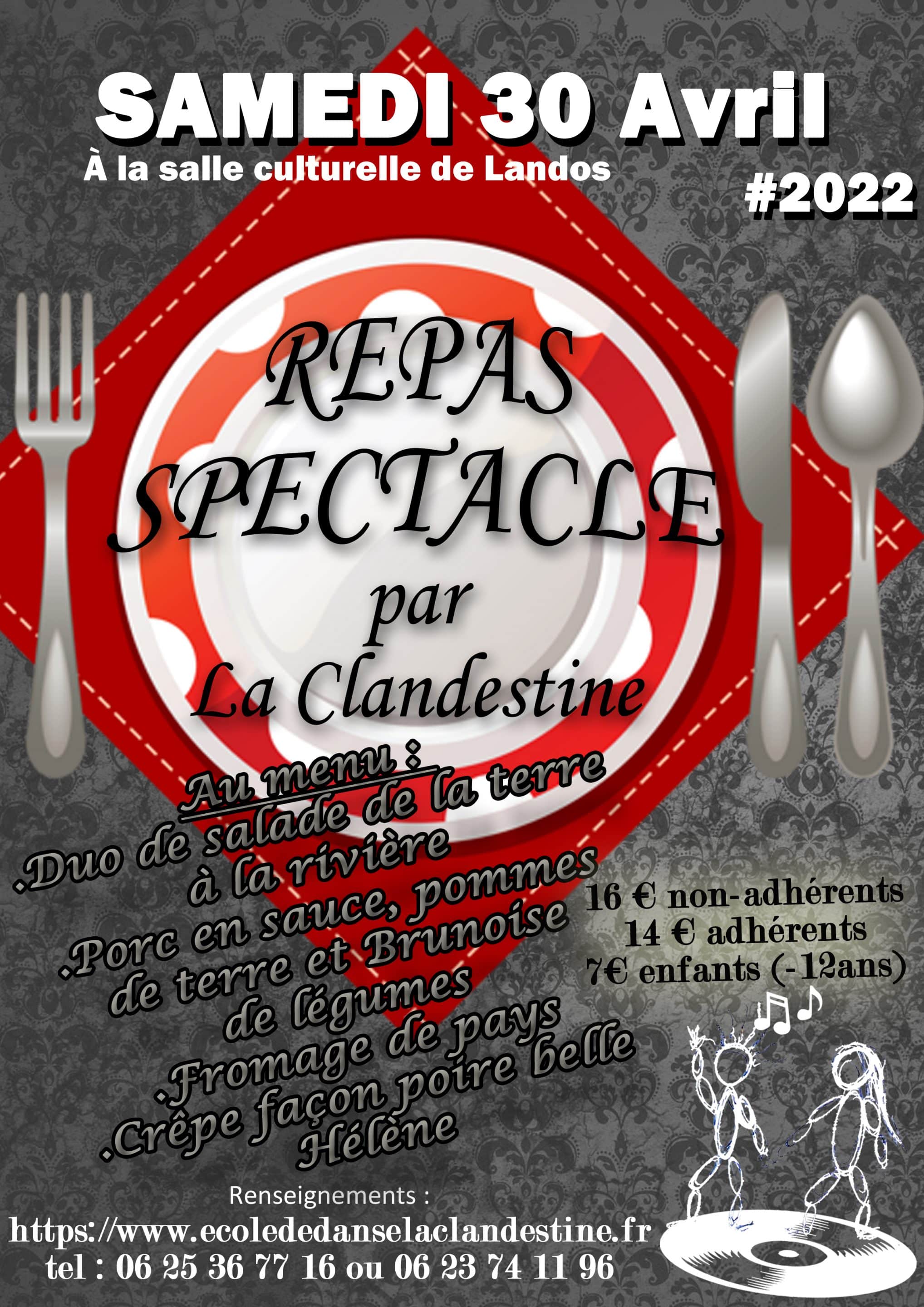 Repas spectacle 2022 - La clandestine - Ecole de danse